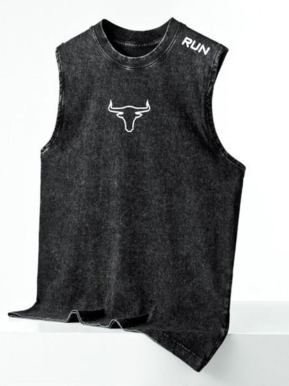Débardeur sans manches tendance homme style urbain imprimé graphique