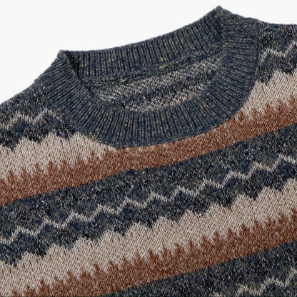 Pull décontracté homme à motif géométrique rétro – Style automne hiver tendance