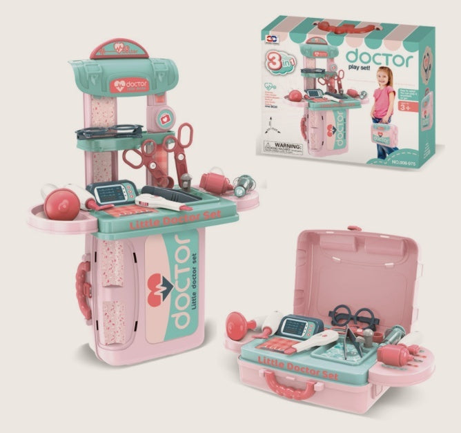 Cocina de Juego Educativa para Niños – Set de Chef Cocinero 3-en-1 (Niña/Niño, 4-6 años)