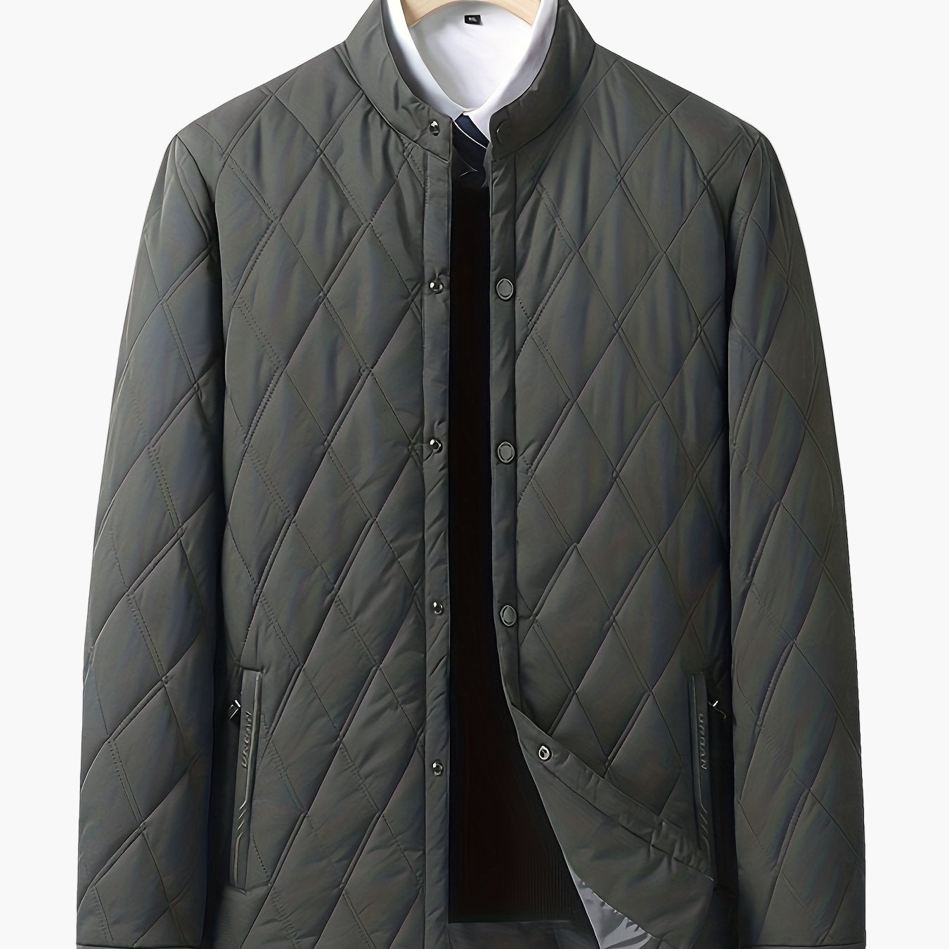 Herre quiltet jakke i urban stil med avslappet eleganse