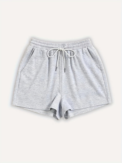 Short de sport décontracté pour femme avec taille élastique et cordon, idéal pour l'été et les loisirs