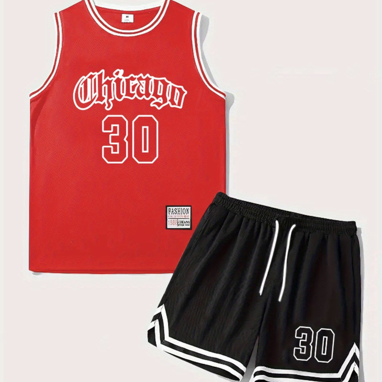 Ensemble Débardeur et Short de Basketball Style Chicago pour Homme - Look Sportif Urbain