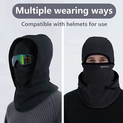 Cagoule multi-fonction en polaire, coupe-vent et chaude, pour activités extérieures