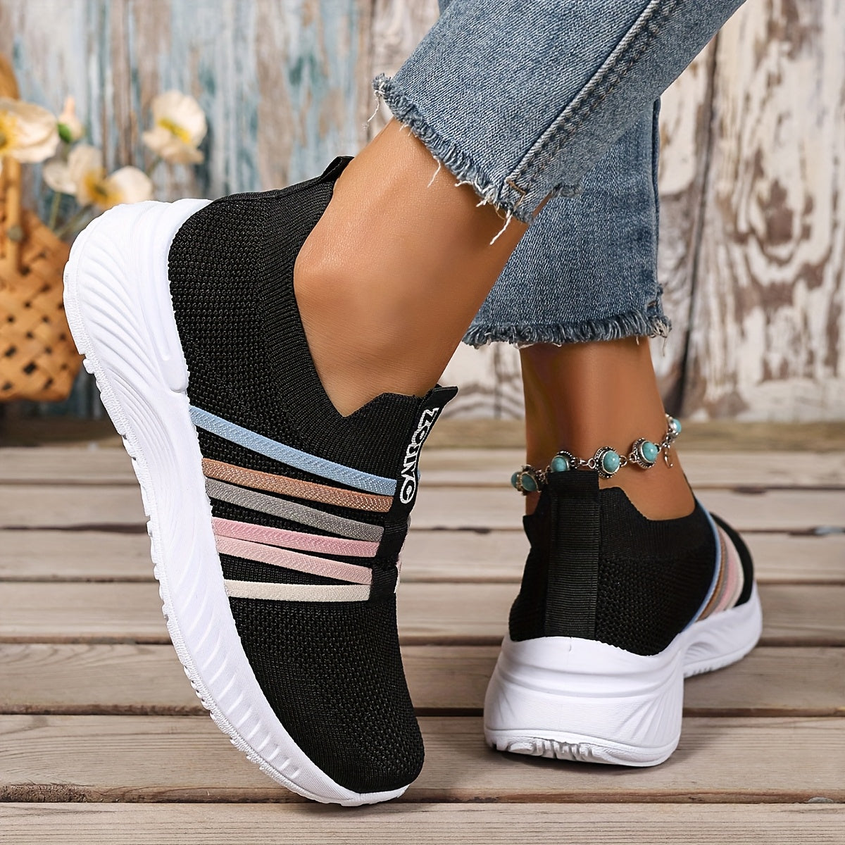 Zapatillas Slip-On Casual para Mujer Estilo Deportivo Urbano