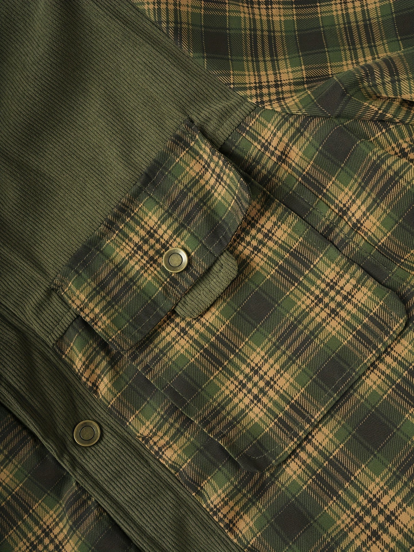Veste Chemise Homme Carreaux Vert Doublée Molletonnée Chaude