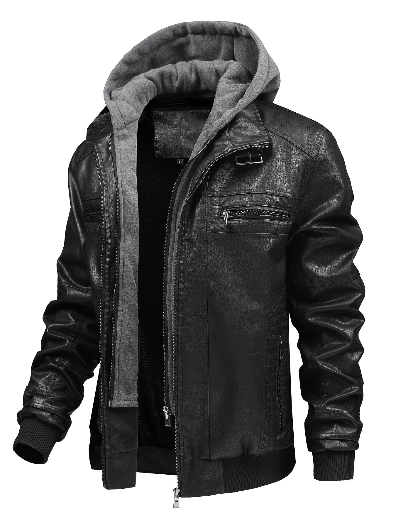 Blouson aviateur homme marron avec capuche amovible et doublure chaude