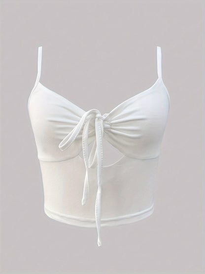 Women's tie-front crop top, modern style for daily use