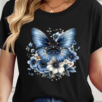 Dame T-shirt med korte ærmer i moderne afslappet stil til hverdag