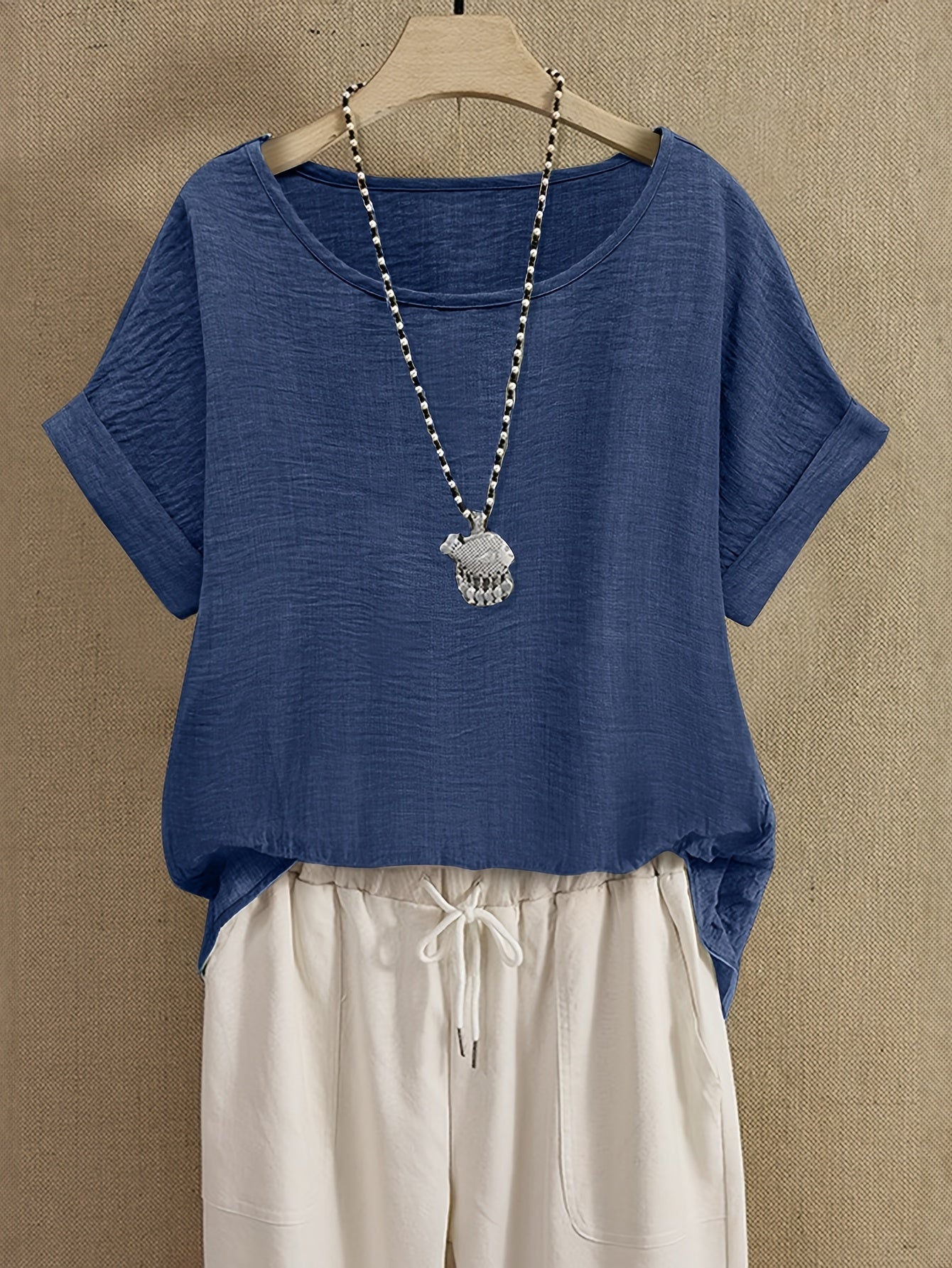 Blouse Décontractée Femme Manches Courtes Style Chic pour Été et Loisirs
