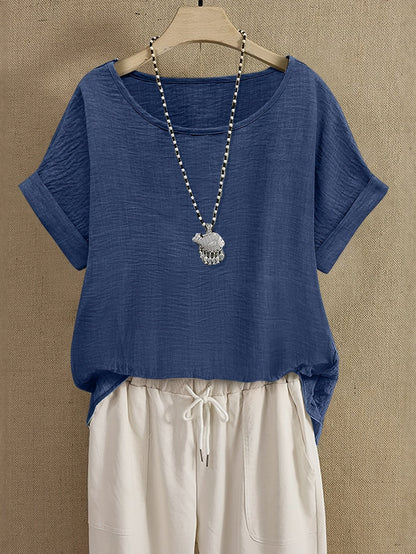 Blouse Décontractée Femme Manches Courtes Style Chic pour Été et Loisirs