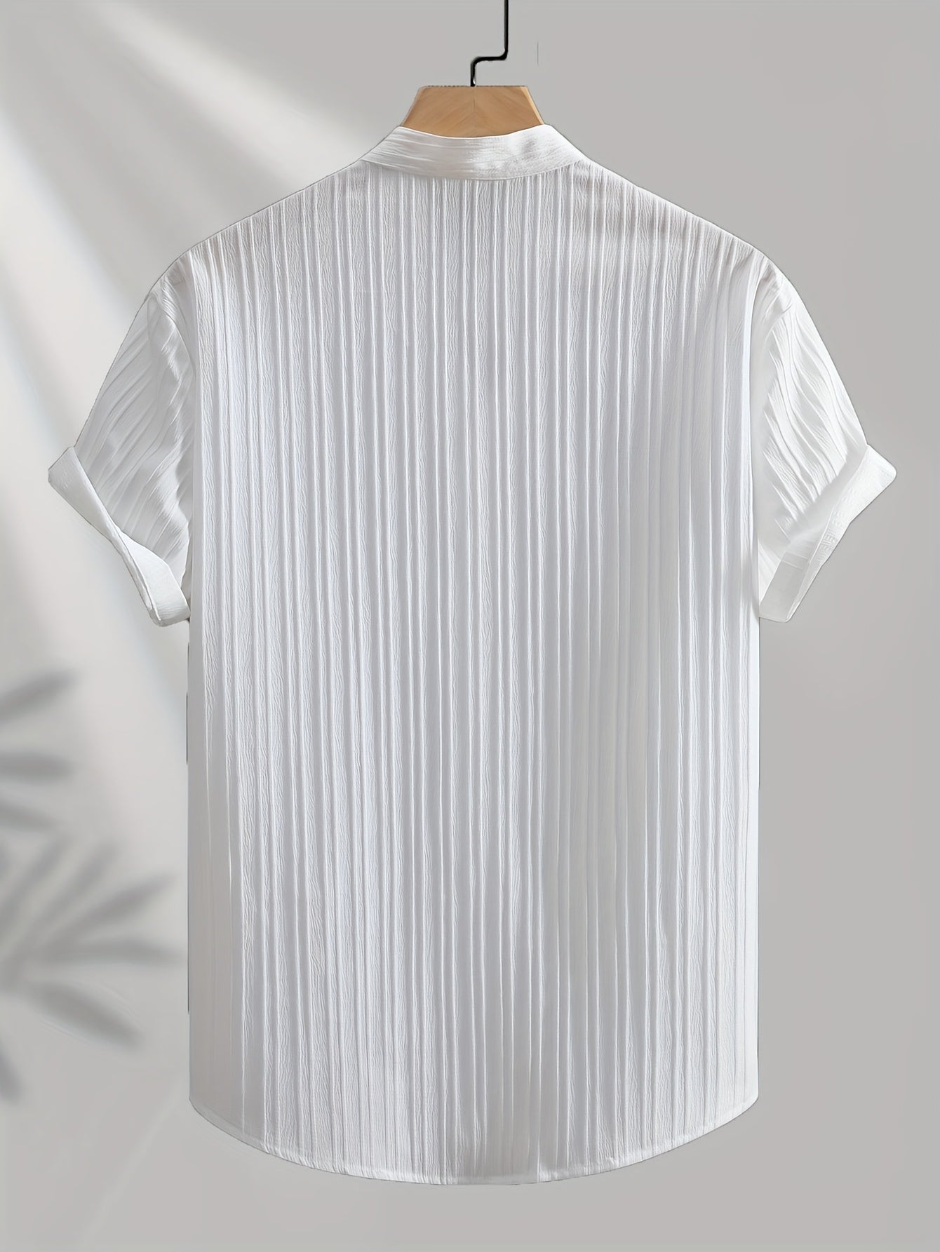 Camicia casual con colletto alla coreana da uomo stile moderno e estivo