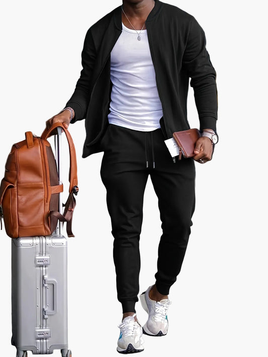 Ensemble Survêtement Homme Style Sport Moderne Polyvalent Idéal Voyage et Quotidien