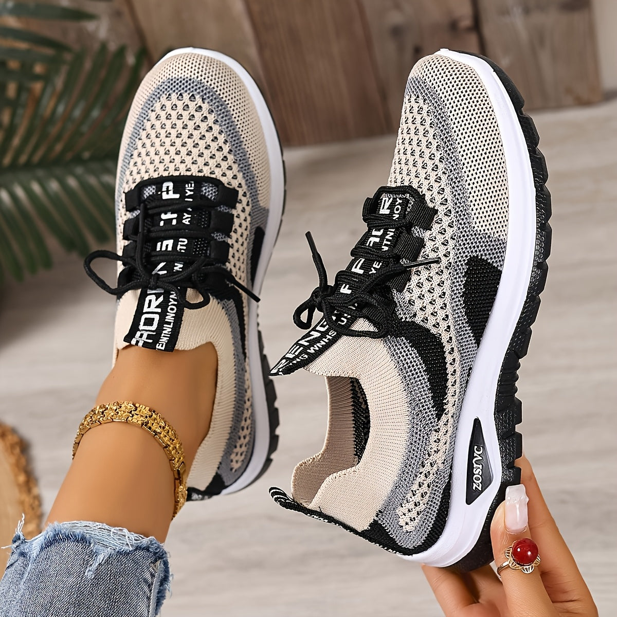 Baskets de sport femme style décontracté pour marche et loisirs