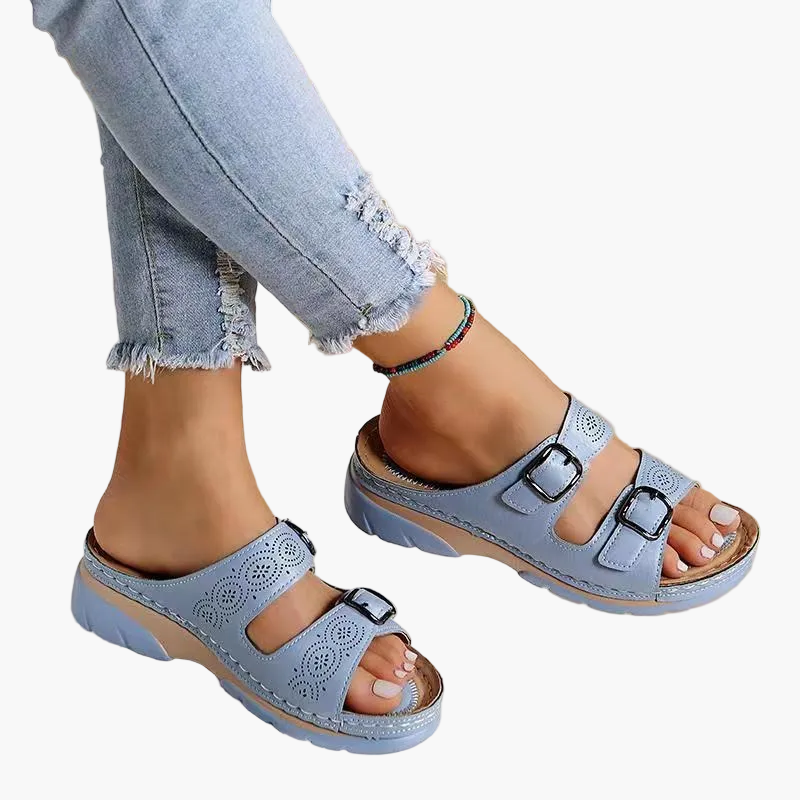Sandales orthopédiques femme à deux brides – confort quotidien et style décontracté