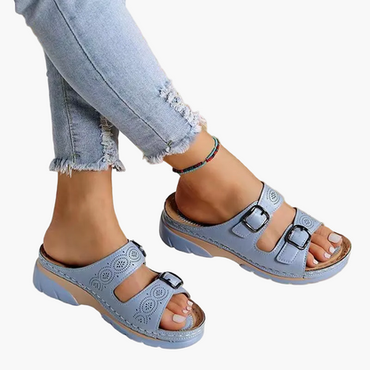 Sandales orthopédiques femme à deux brides – confort quotidien et style décontracté