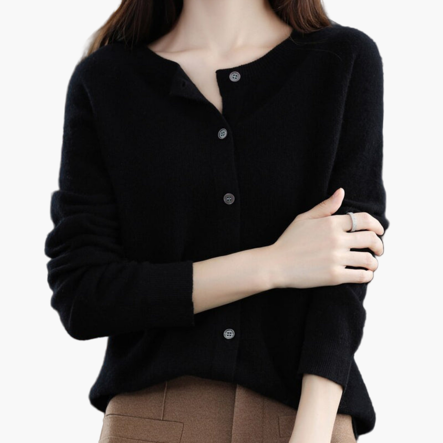Cardigan Donna Elegante Taglio Classico Versatile per Uso Quotidiano e Ufficio
