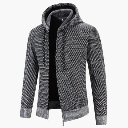 Gilet à capuche zippé homme style casual pour l’automne et l’hiver