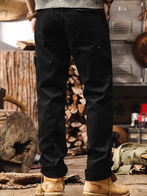 Robuste gerade Herren-Arbeitshose im Workwear-Stil, für Alltag oder Outdoor  