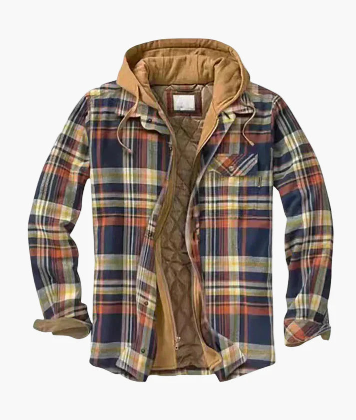 Herre overshirt i urban afslappet stil med tern til efterår og vinter