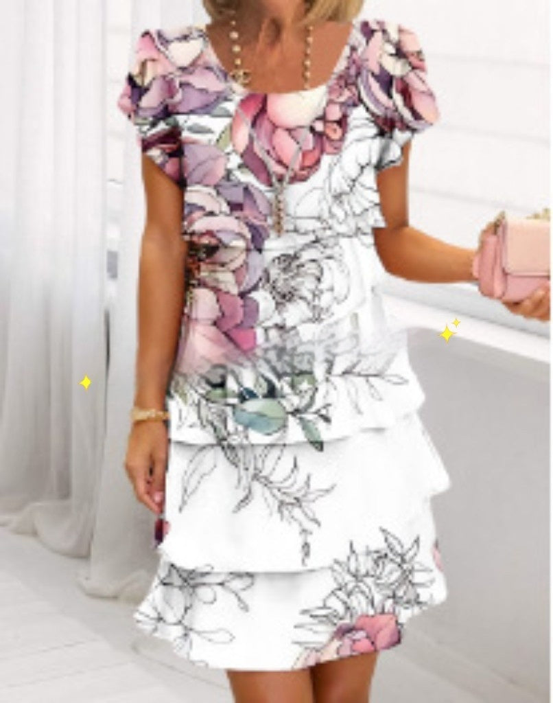 Robe Femme Élégante Style Patchwork Décontracté pour Sorties et Événements