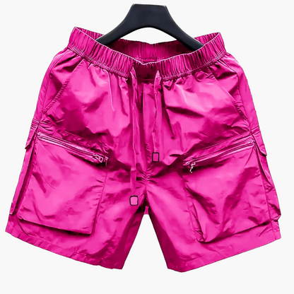 Short cargo décontracté pour homme avec poches zippées style urbain