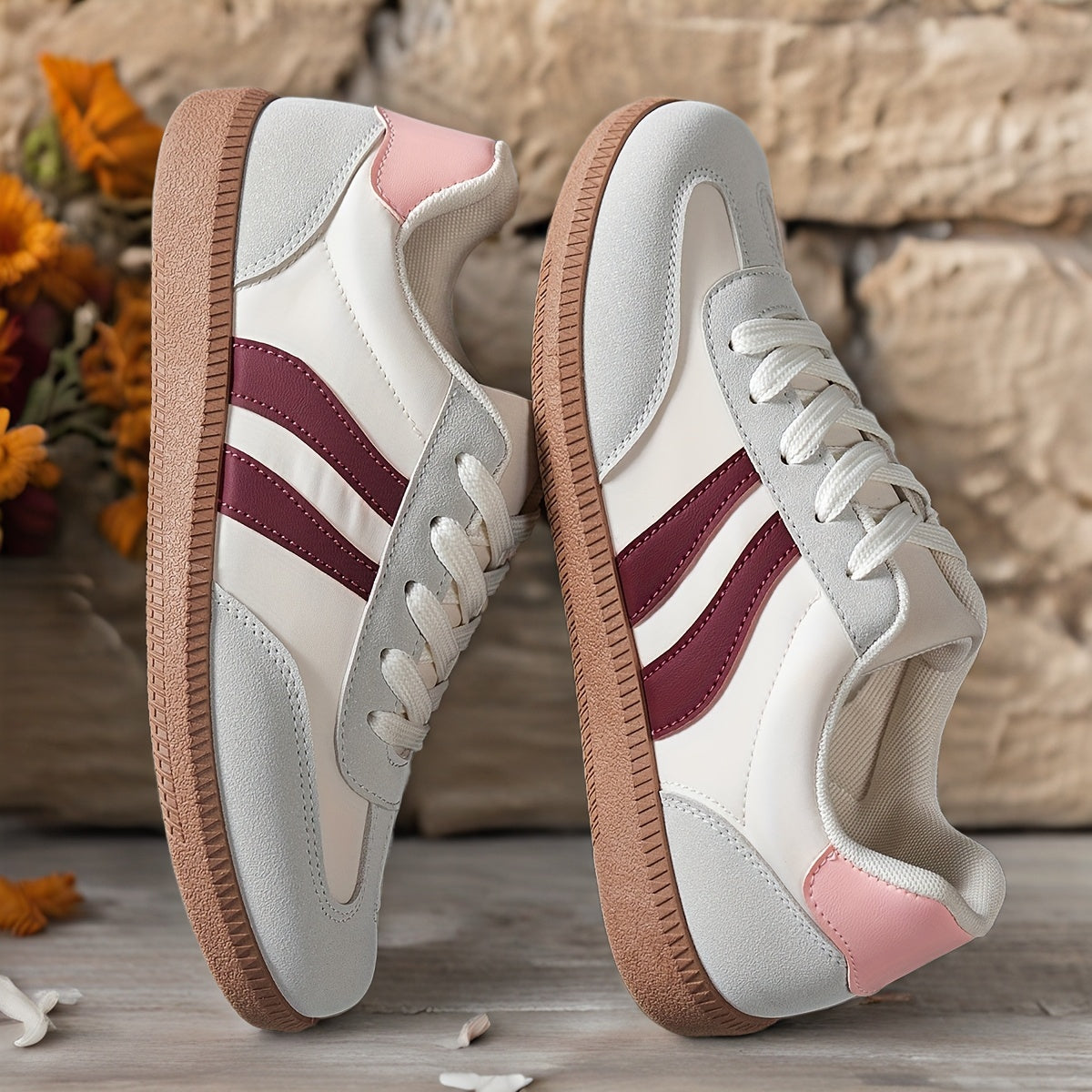 Sneakers casual da donna stile retrò urbano – Scarpe alla moda per tutti i giorni