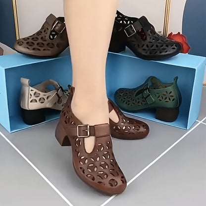Scarpe Mary Jane con tacco a blocco da donna - Stile alla moda e comfort quotidiano