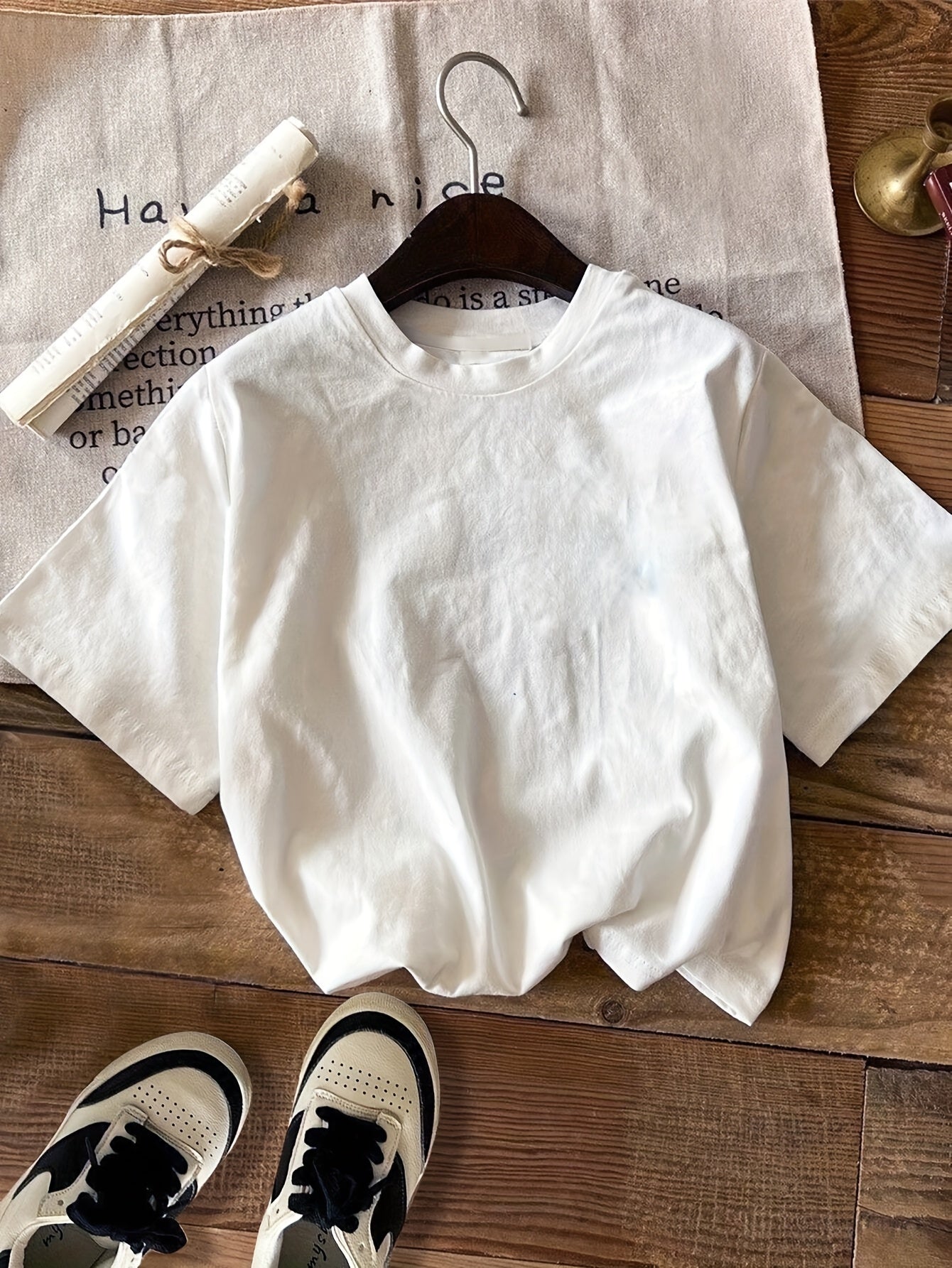 T-shirt unisexe style sportif avec étoile imprimée – idéal pour le printemps et l'été
