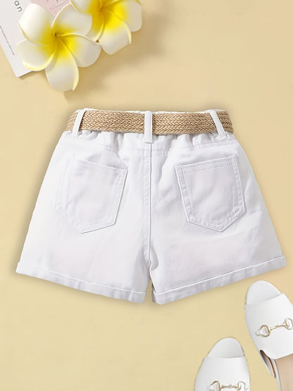 Short taille haute femme style paperbag avec ceinture et nœud élégant pour l'été