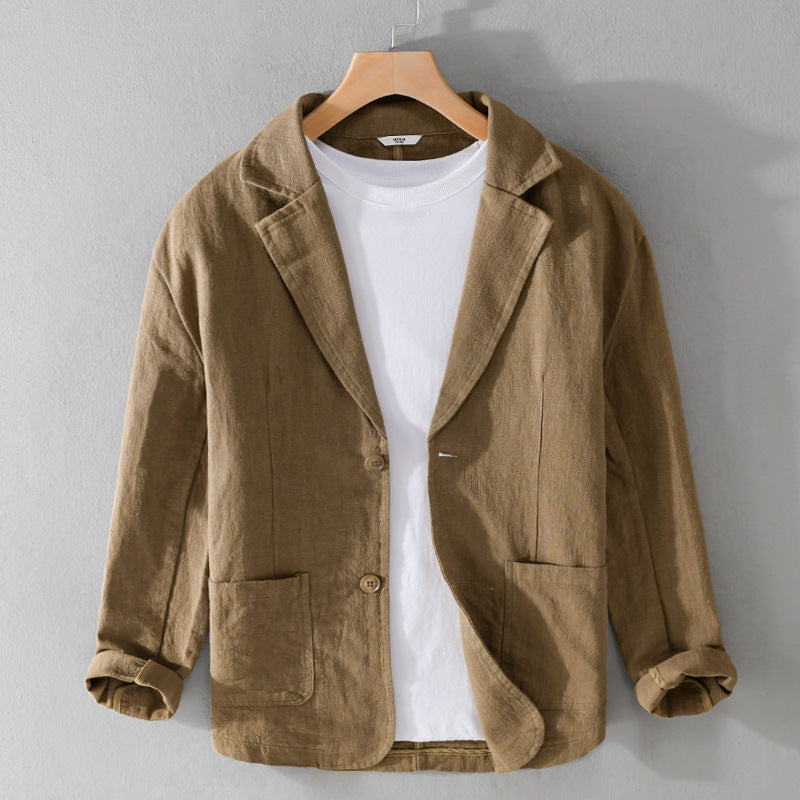 James – Chaqueta de Traje Casual de Manga Corta a Rayas
