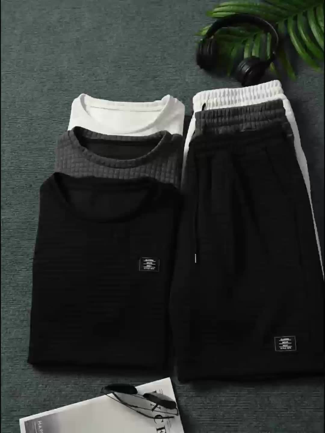 Ensemble Débardeur et Short Homme Style Décontracté Estival Motif Carreaux