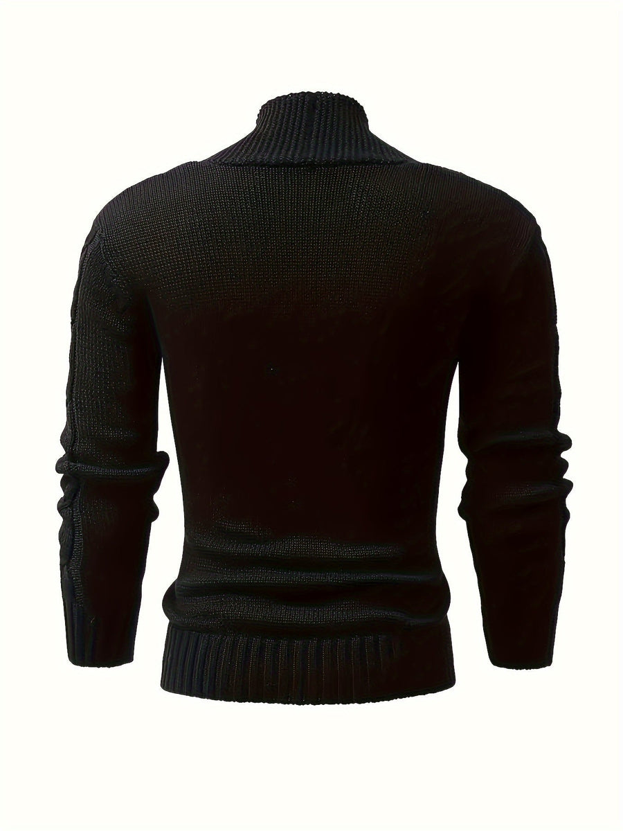 Herren-Cardigan aus Strick mit Schalkragen und Knöpfen