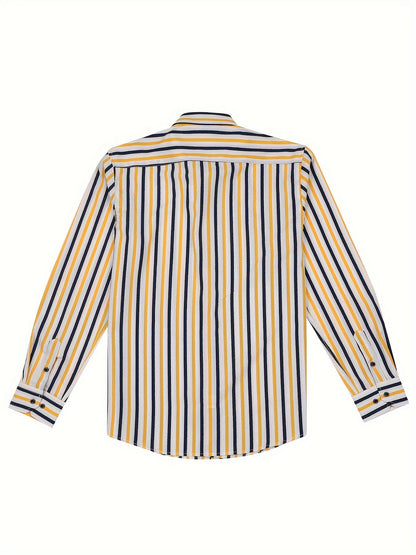 Chemise à rayures style décontracté pour homme – Idéale pour sorties et occasions décontractées