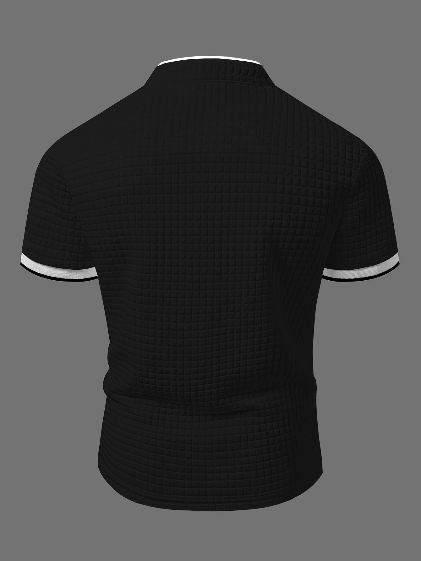 Polo casual para hombre con cuello Henley estilo chic para salidas y uso diario