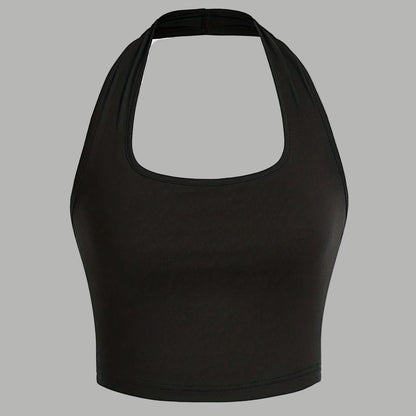Dames top met open rug - Casual stijl met halternek voor de zomer