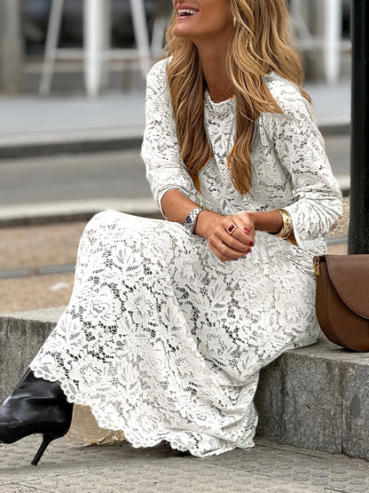 Robe Longue Femme Élégante Motif Floral Style Urbain