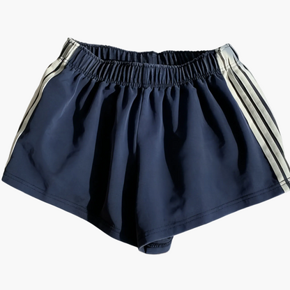 Shorts de sport femme à bandes latérales style décontracté pour running et loisirs