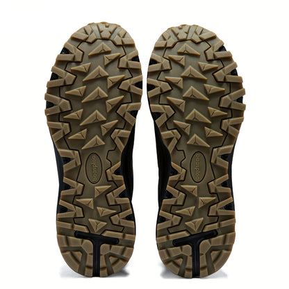 Chaussures de Randonnée Mixtes Noires avec Système de Laçage Rapide et Semelle Crantée