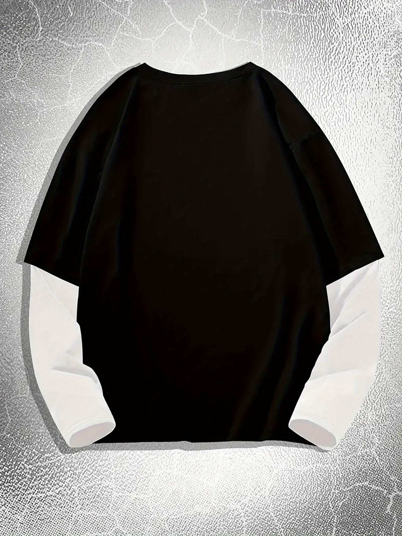 T-shirt manches longues homme coupe décontractée motif étoile grunge