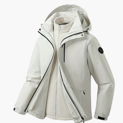 3-i-1 softshelljakke for herre med hette i urban avslappet stil