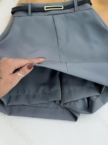 Elegant tailored skirt-shorts for women, urban style for office and leisure