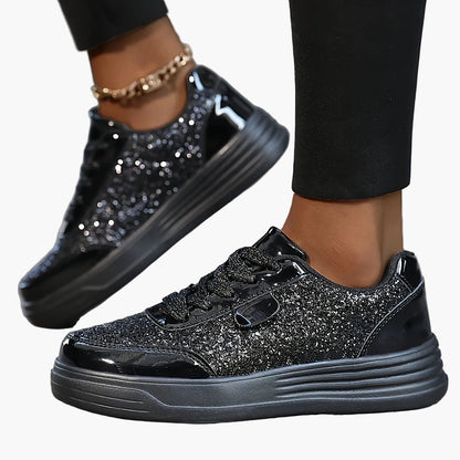 Women's Sneakers with Shiny Glitter for a Trendy and Urban Look