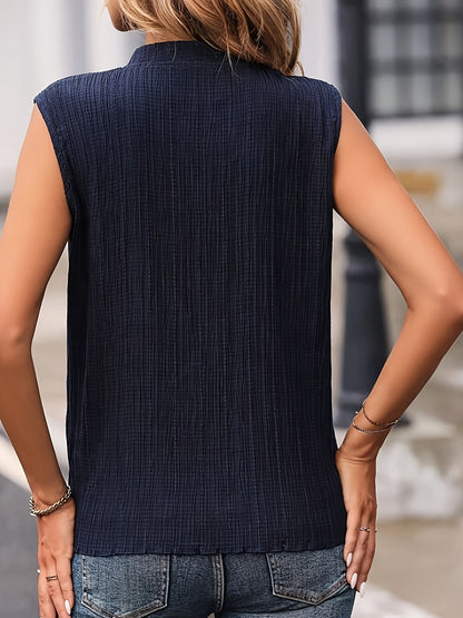 Ärmelloses Damen-Top mit Reißverschluss im lässigen Stil, perfekt für Frühling und Sommer