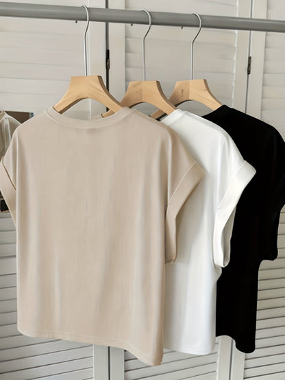 T-shirt basique manches courtes femme style décontracté chic