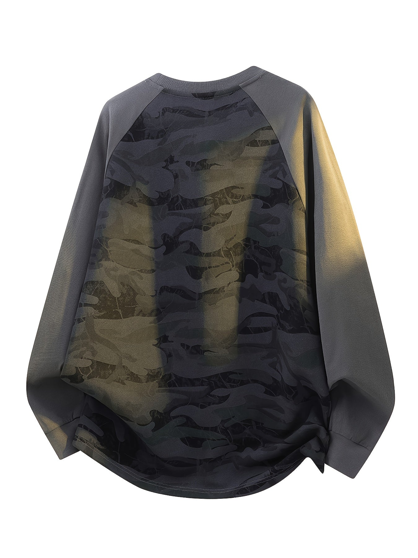 T-shirt à manches longues camouflage Raglan Vert Armée
