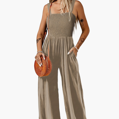 Combinaison élégante à jambes larges pour femme – Style décontracté chic printemps/été