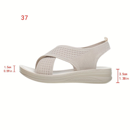 Sandales à bride arrière pour femme, style croisé moderne, confort quotidien