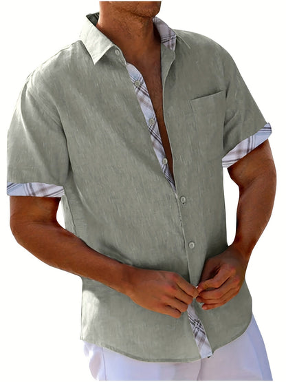 Chemise décontractée homme style plage à manches courtes – Look estival moderne