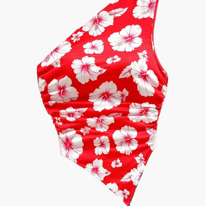Body une épaule motif floral style élégant pour femme – Idéal printemps/été
