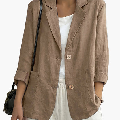 Veste blazer décontractée élégante pour femme à manches longues style urbain